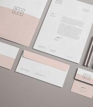 Load image into Gallery viewer, Free Advanced Clean Branding Stationery Mockup Business Card and Letterhead Paper