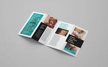 Load image into Gallery viewer, Free 4-panel Leaflet Brochure Mockup 5 Angles or Views