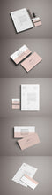 Load image into Gallery viewer, Free Advanced Clean Branding Stationery Mockup Business Card and Letterhead Paper
